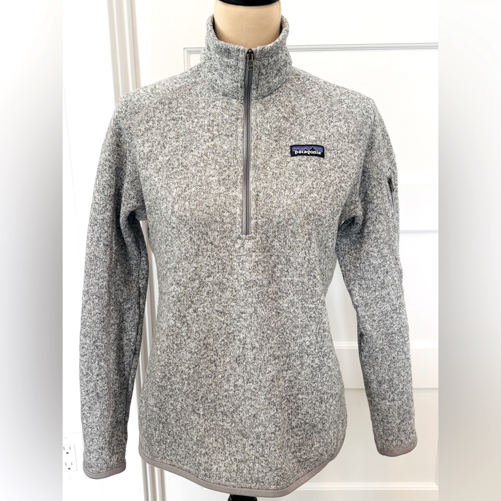 Patagonia Women's Fleece Better Sweater 1/4-Zip Birch White, Grey Medium 6 8